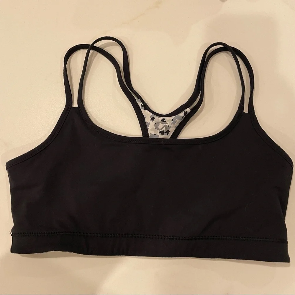 4/$30 GAP fit reversible sports bra size S small black white grey - Picture 2 of 5